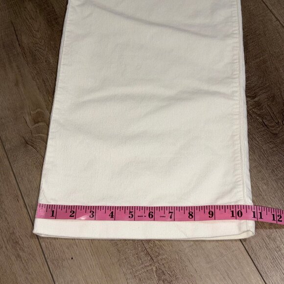 FAHERTY Stretch Cord Wide Leg Pants Size 30 Egret Corduroy High Rise - Picture 13 of 15